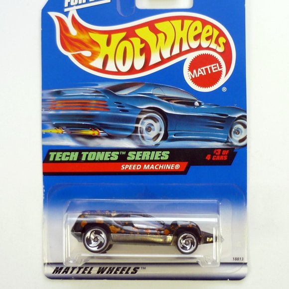 Hot Wheels Speed Machine #747 Tech Tones Series 3 of 4 Black Die-Cast Car 1998 - Picture 1 of 1
